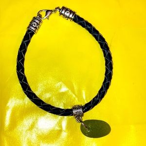 Handmade Genuine Cork Braided Bracelet with Sea Glass